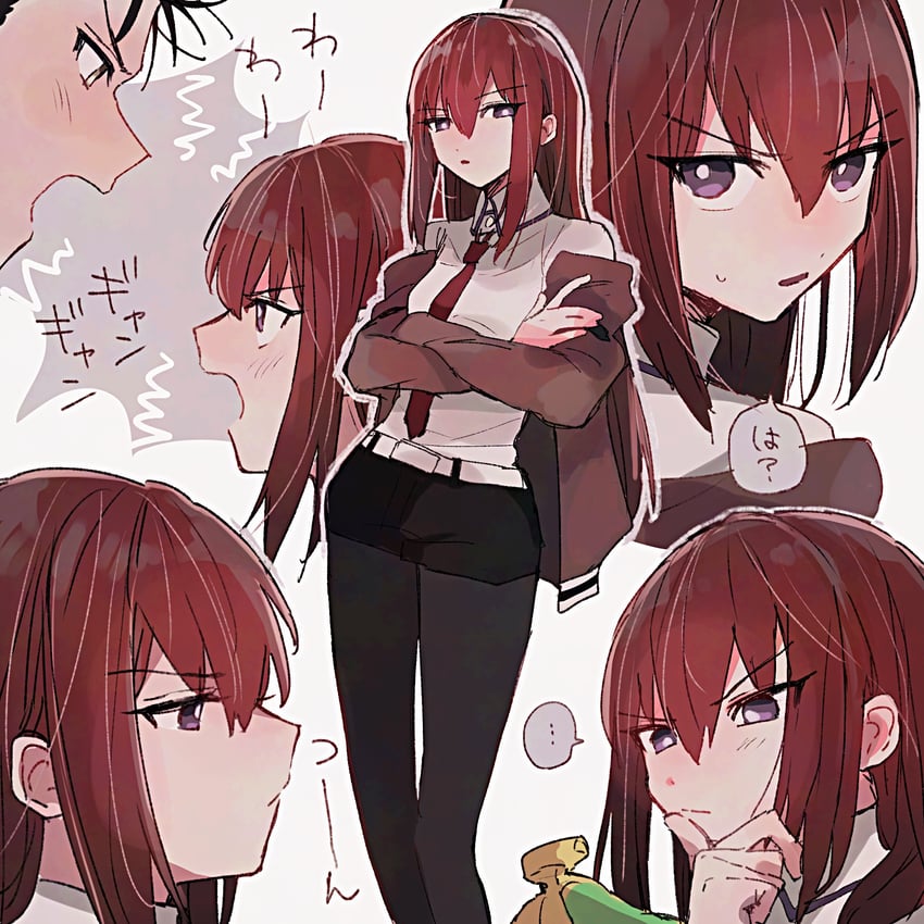 makise kurisu and okabe rintarou (steins;gate) drawn by suehiroch0
