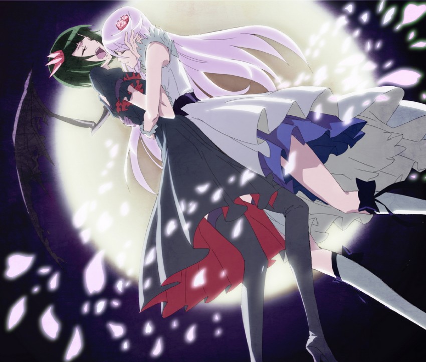 tsukikage yuri, cure moonlight, and dark precure (precure and 1 more) drawn by makacoon