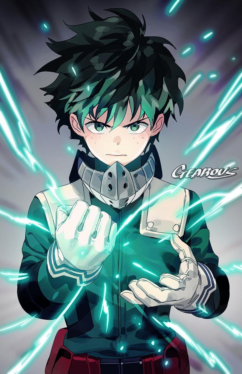 midoriya izuku (boku no hero academia) drawn by gearous