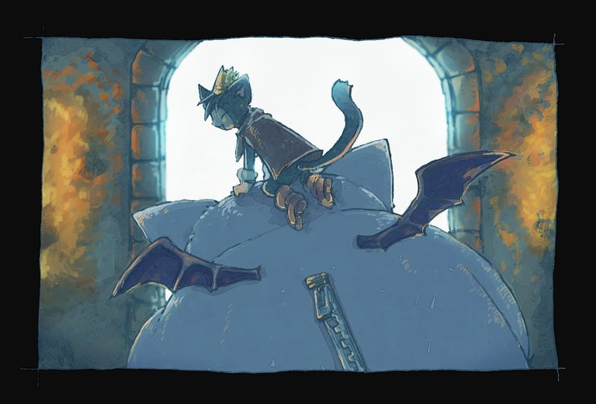 moogle and cait sith (final fantasy and 1 more) drawn by michibata_65