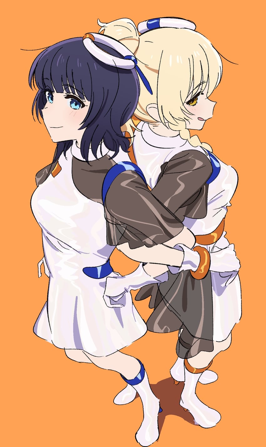 miyashita ai and asaka karin (love live! and 1 more) drawn by kerorira