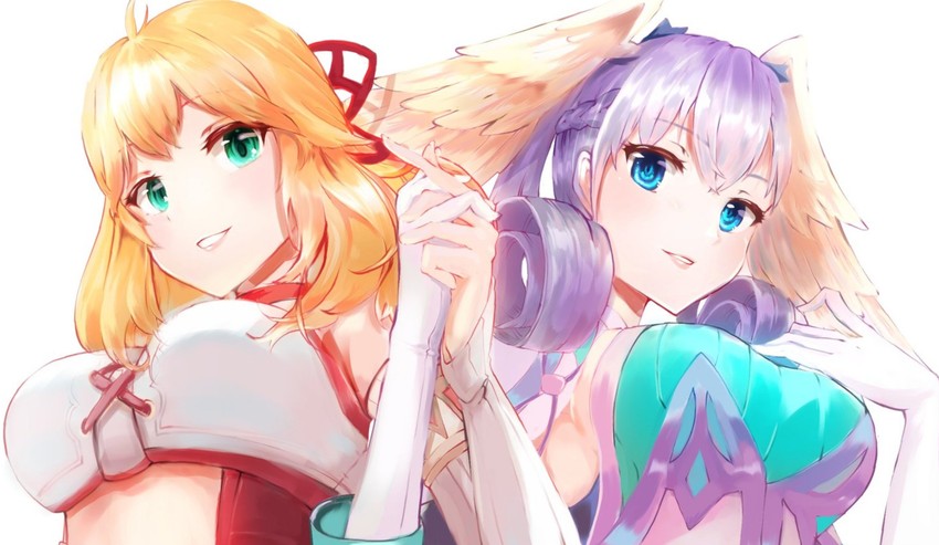 melia antiqua and fiora (xenoblade chronicles and 1 more) drawn by risumi_(taka-fallcherryblossom)