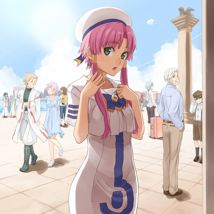 mizunashi akari, alice carroll, and aika granzchesta (aria) drawn by oitsuki_(getsumen_diver)