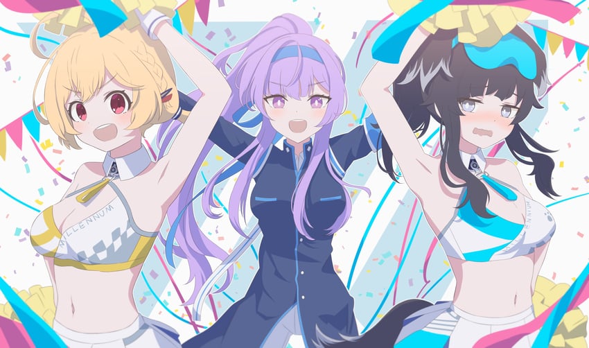 hibiki, kotori, and utaha (blue archive) drawn by haru_haruru515