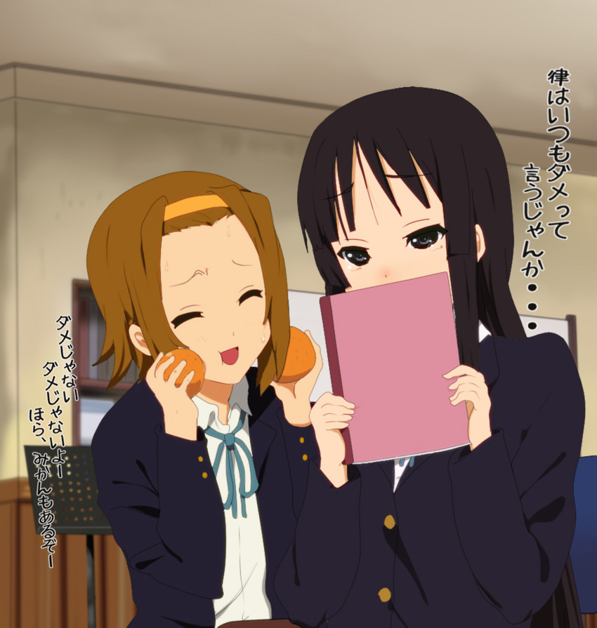 akiyama mio and tainaka ritsu (k-on!) drawn by ore_deshita