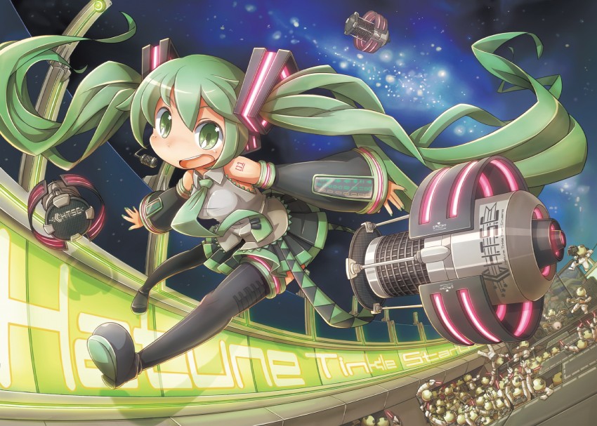 hatsune miku (vocaloid) drawn by gunjima_souichirou