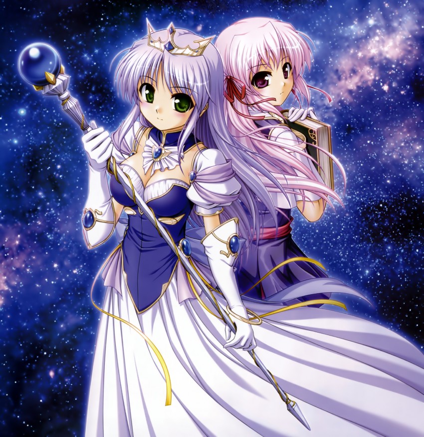 feena fam earthlight and estel freesia (yoake mae yori ruri iro na) drawn by bekkankou