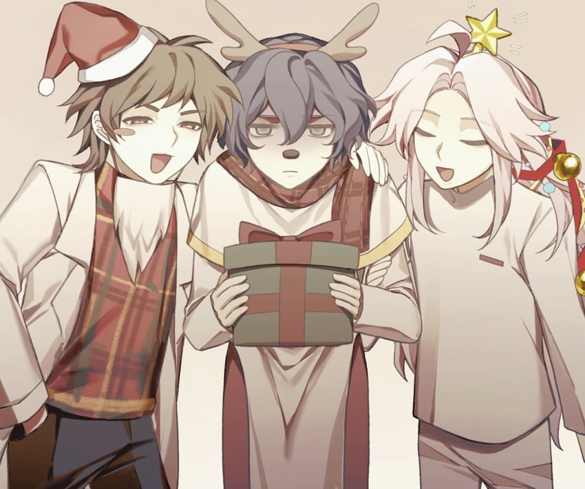 hatsutori hajime, utsugi noriyuki, and harada minoru (saibou shinkyoku) drawn by chunaizhanshi23057