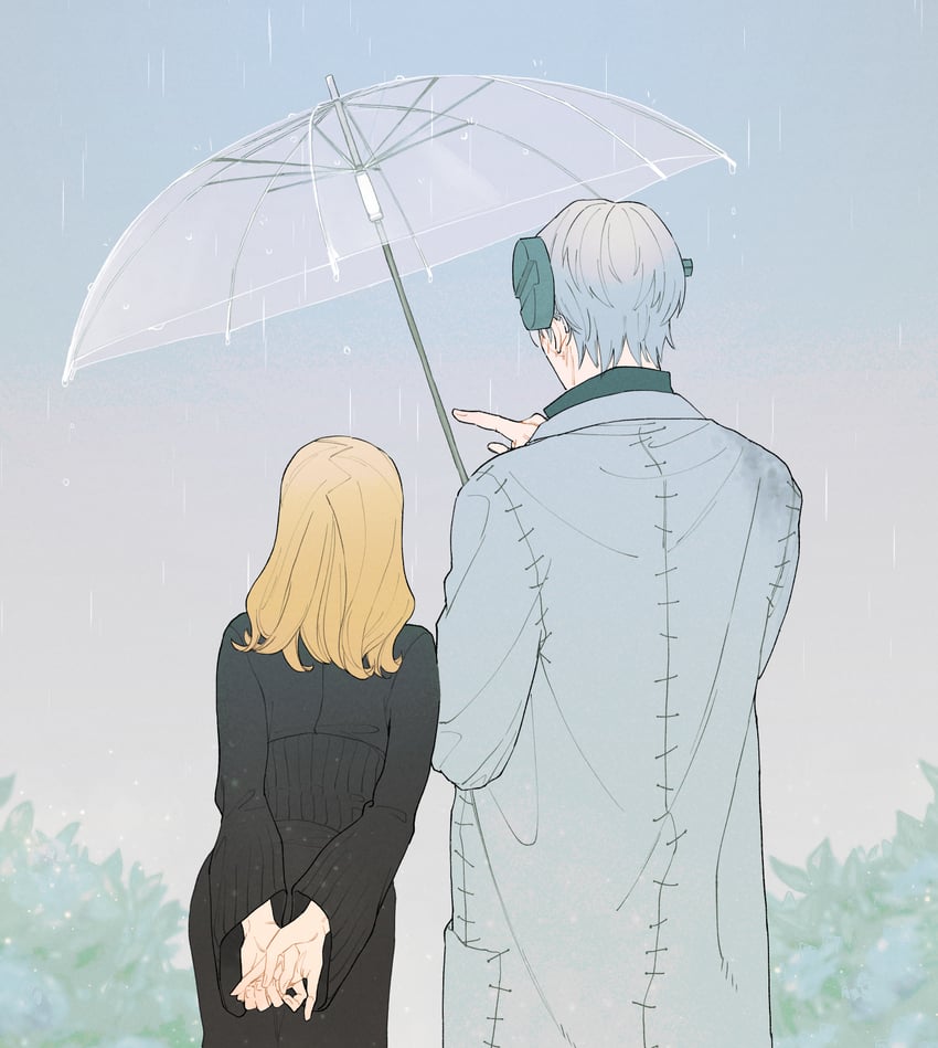franken stein and marie mjolnir (soul eater) drawn by hissiu