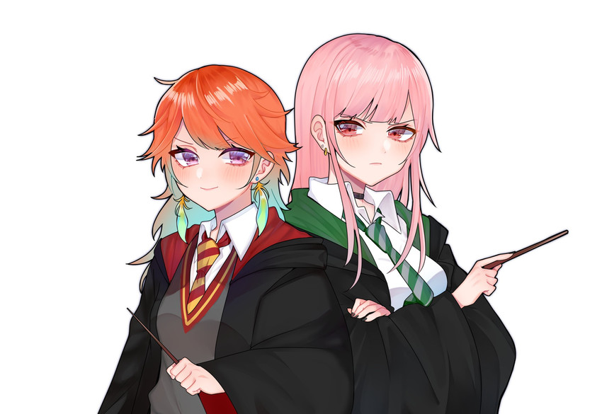 mori calliope and takanashi kiara (hololive and 3 more) drawn by tera_(trs82341711)