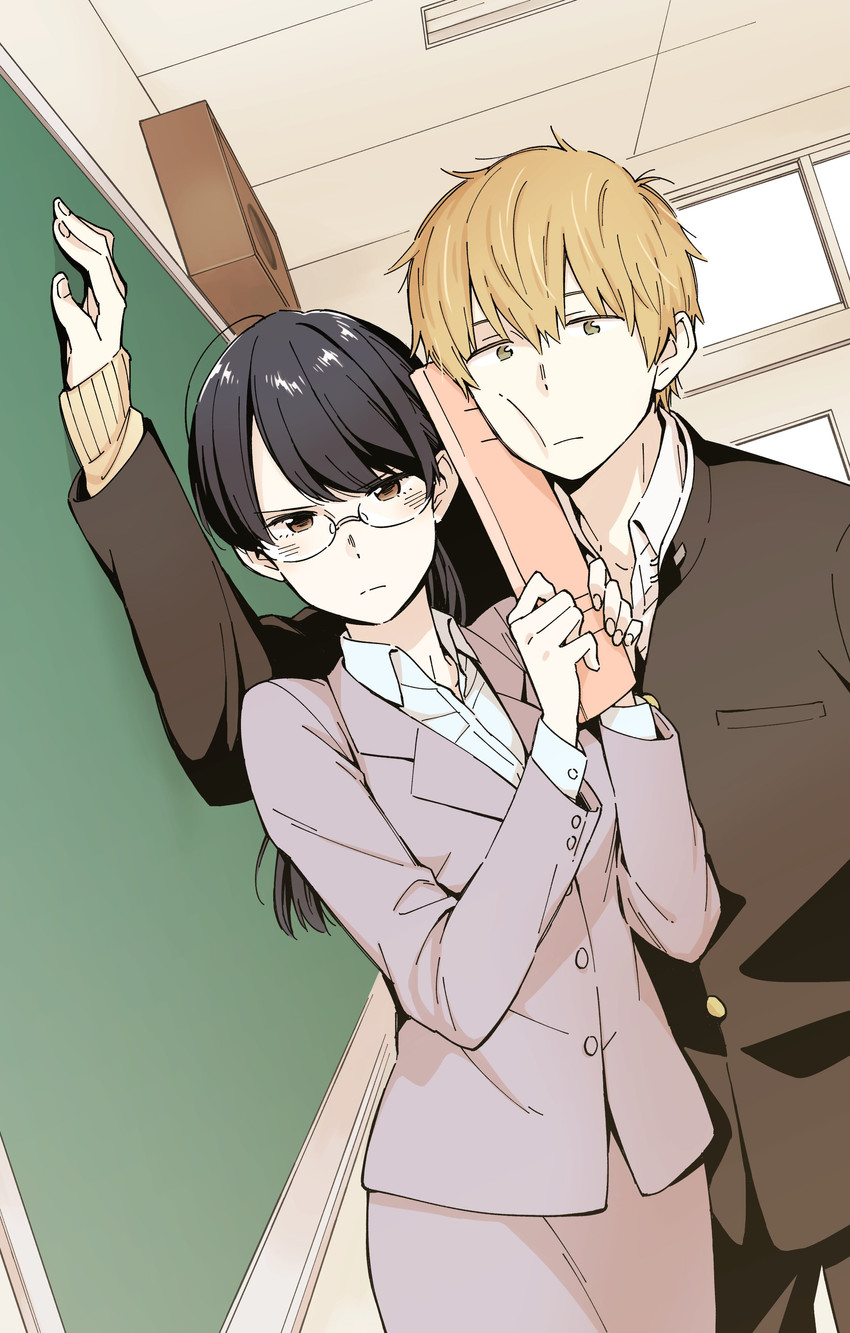 yoshitaka rinko and arase ryo (sensei wa koi wo oshierarenai) drawn by minamoto4696