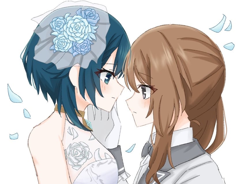 aizawa kazuha and iijima renka (assault lily) drawn by sana_(hs_yp1)