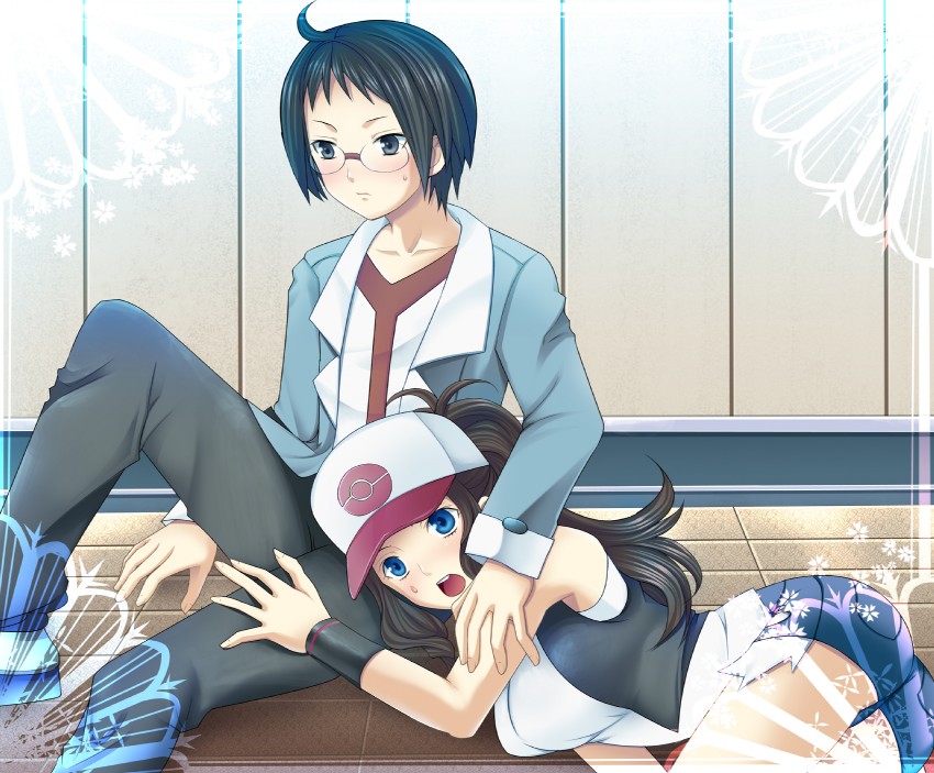 hilda and cheren (pokemon and 1 more) drawn by aikawa5