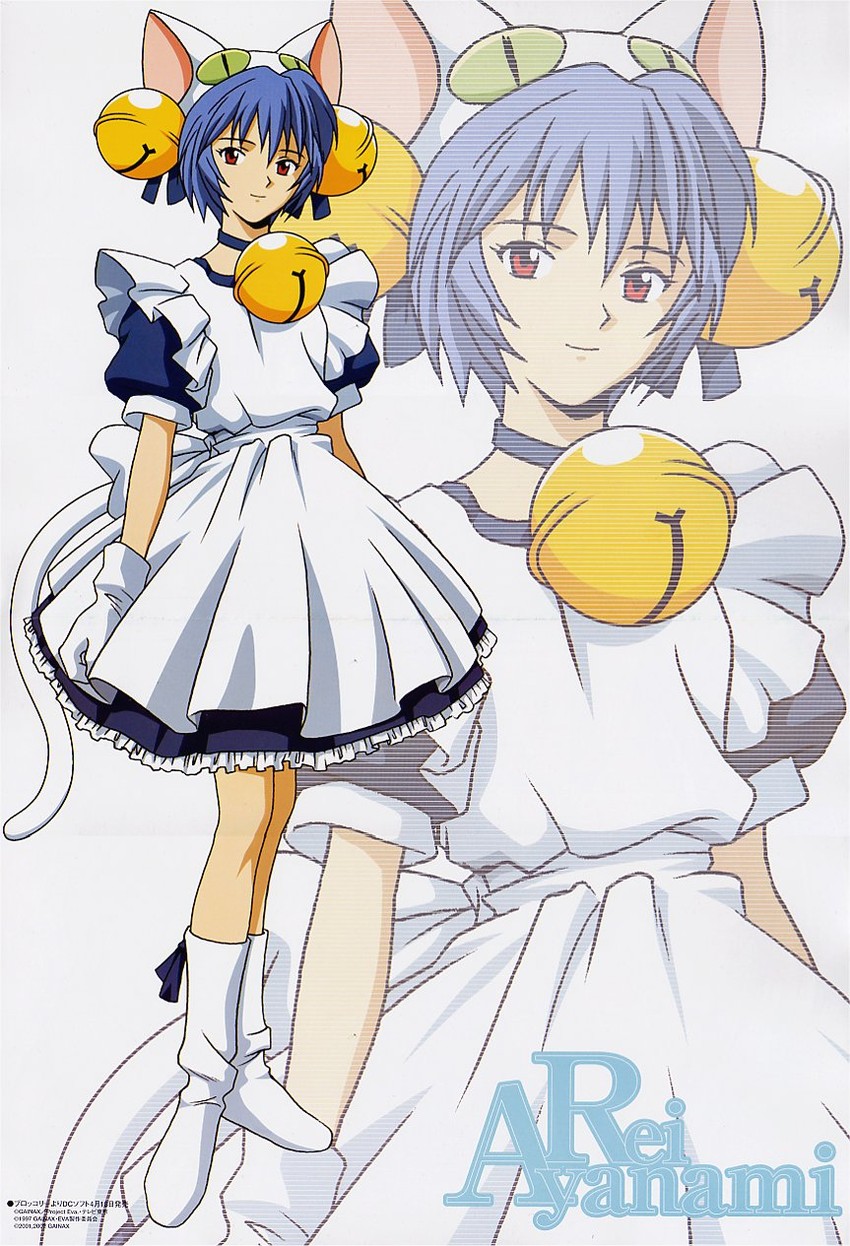 ayanami rei and dejiko (neon genesis evangelion and 2 more)