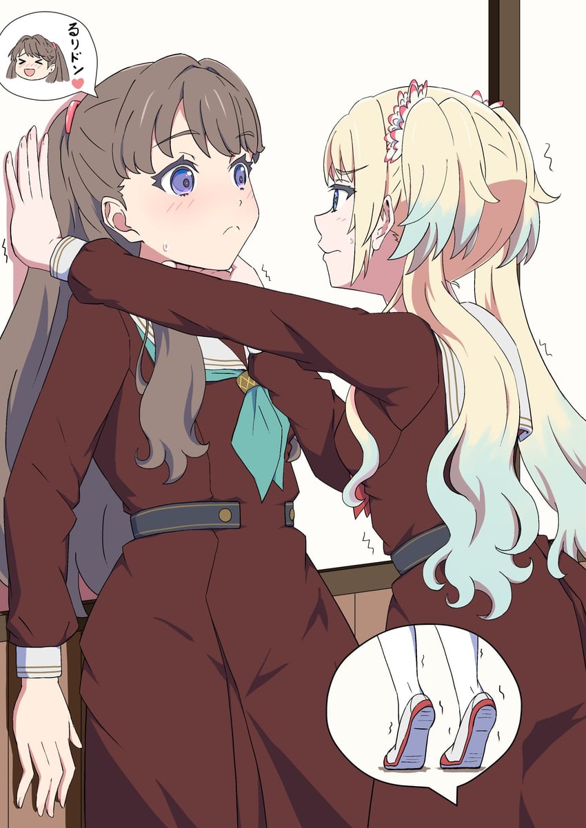 fujishima megumi and osawa rurino (love live! and 1 more) drawn by matsu_038