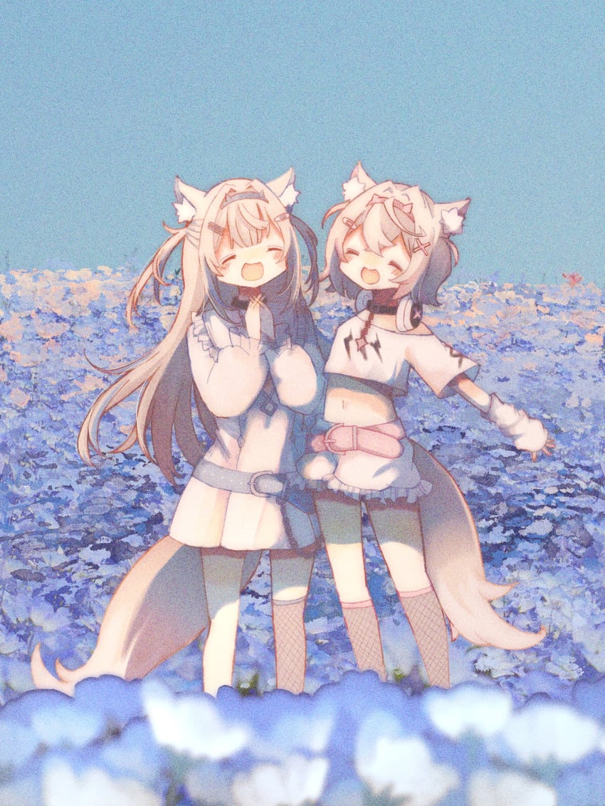 fuwawa abyssgard and mococo abyssgard (hololive and 1 more) drawn by seblueka