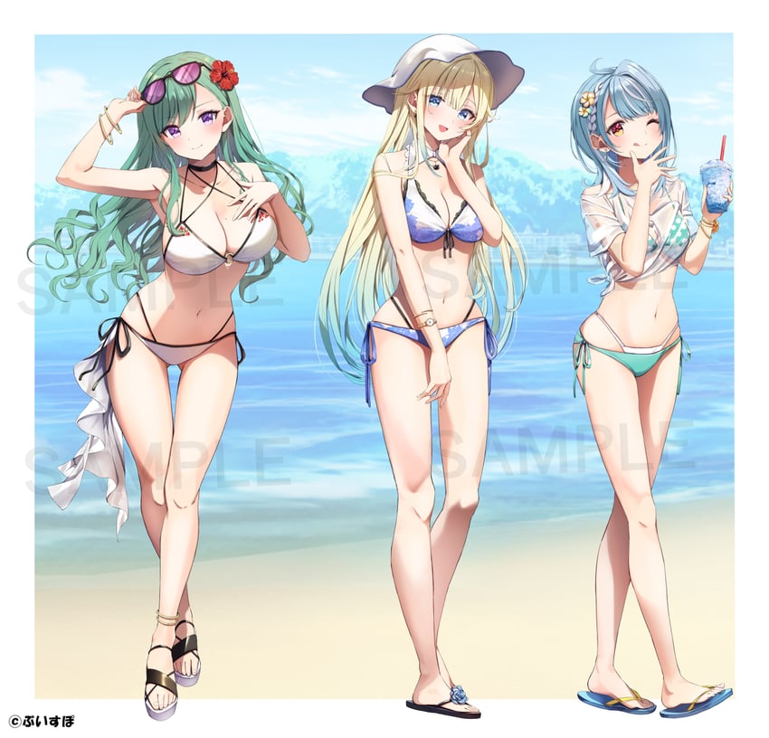 aizawa ema, yakumo beni, and shiranami ramune (vspo! and 1 more) drawn by summer_tail720