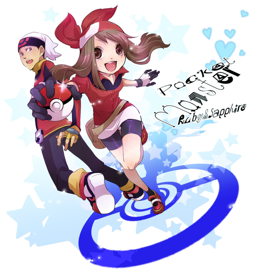 may and brendan (pokemon and 1 more) drawn by akezu