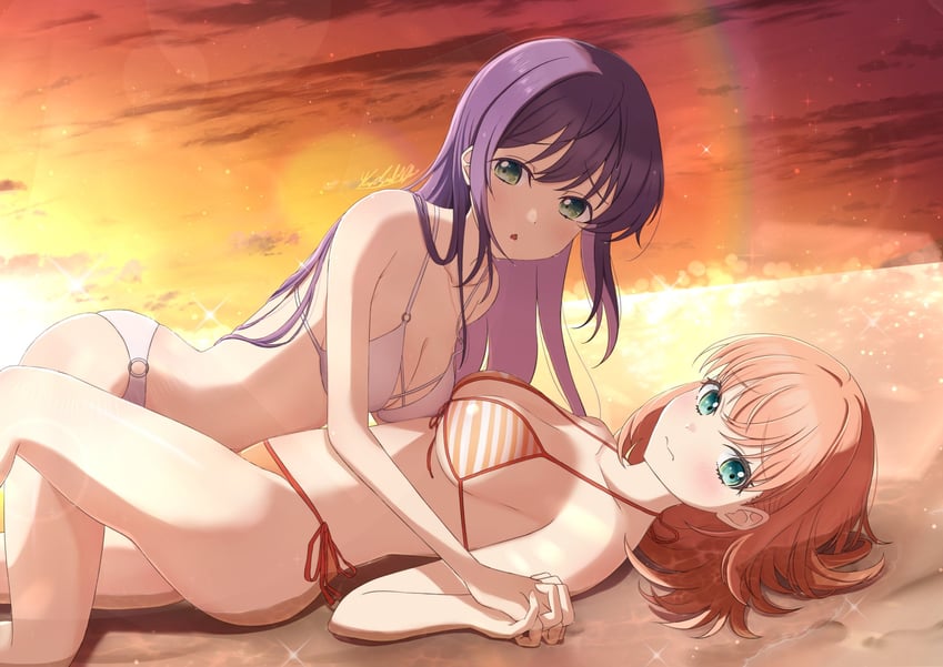 hinoshita kaho and otomune kozue (love live! and 1 more) drawn by satolive20
