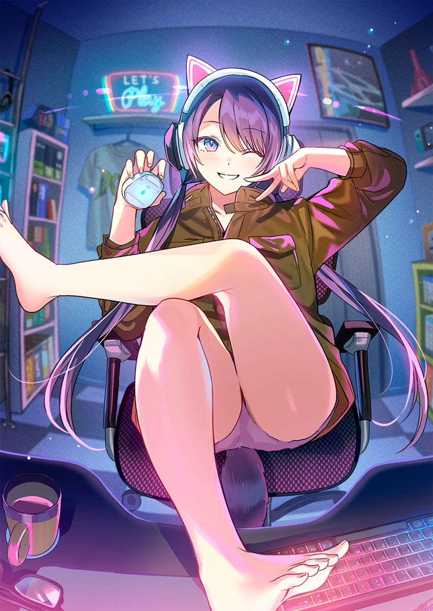 saegusa chisako (aori aorare shiteta netoge nakama ga hinkouhousei na bijin senpai datta hanashi) drawn by tan_(tangent)