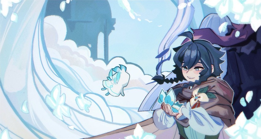 venti, barbatos, and nameless bard (genshin impact) drawn by anickname
