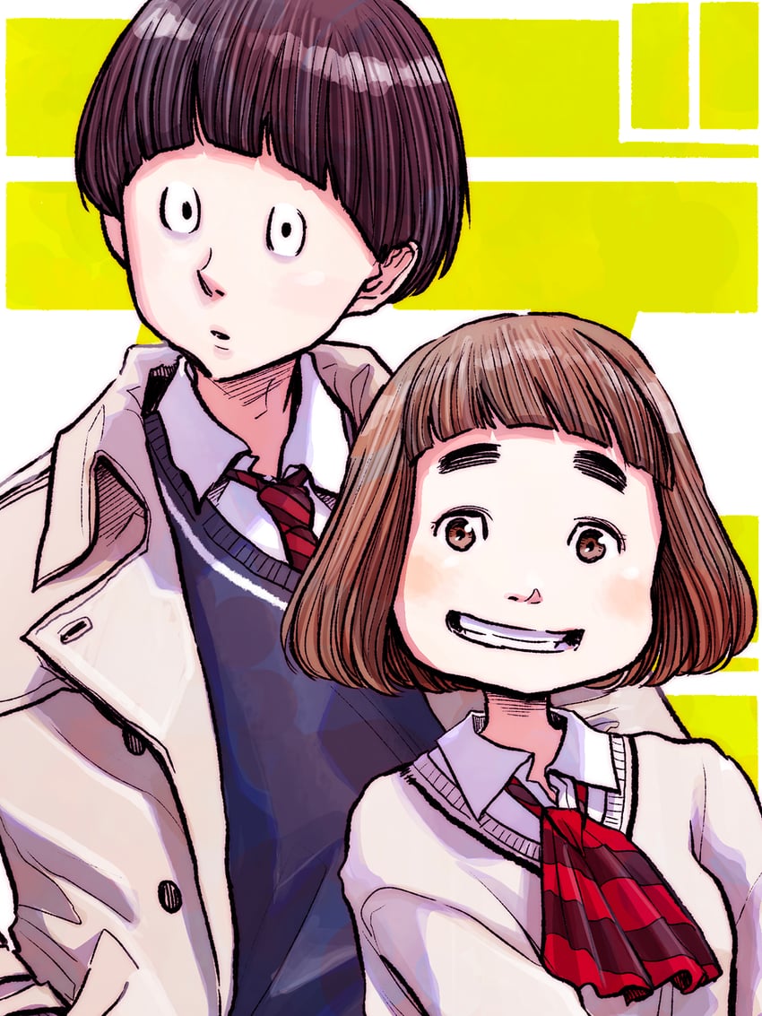 kurihara kiho and kohiruimaki kenichi (dead dead demons de dedede destruction) drawn by asano_inio