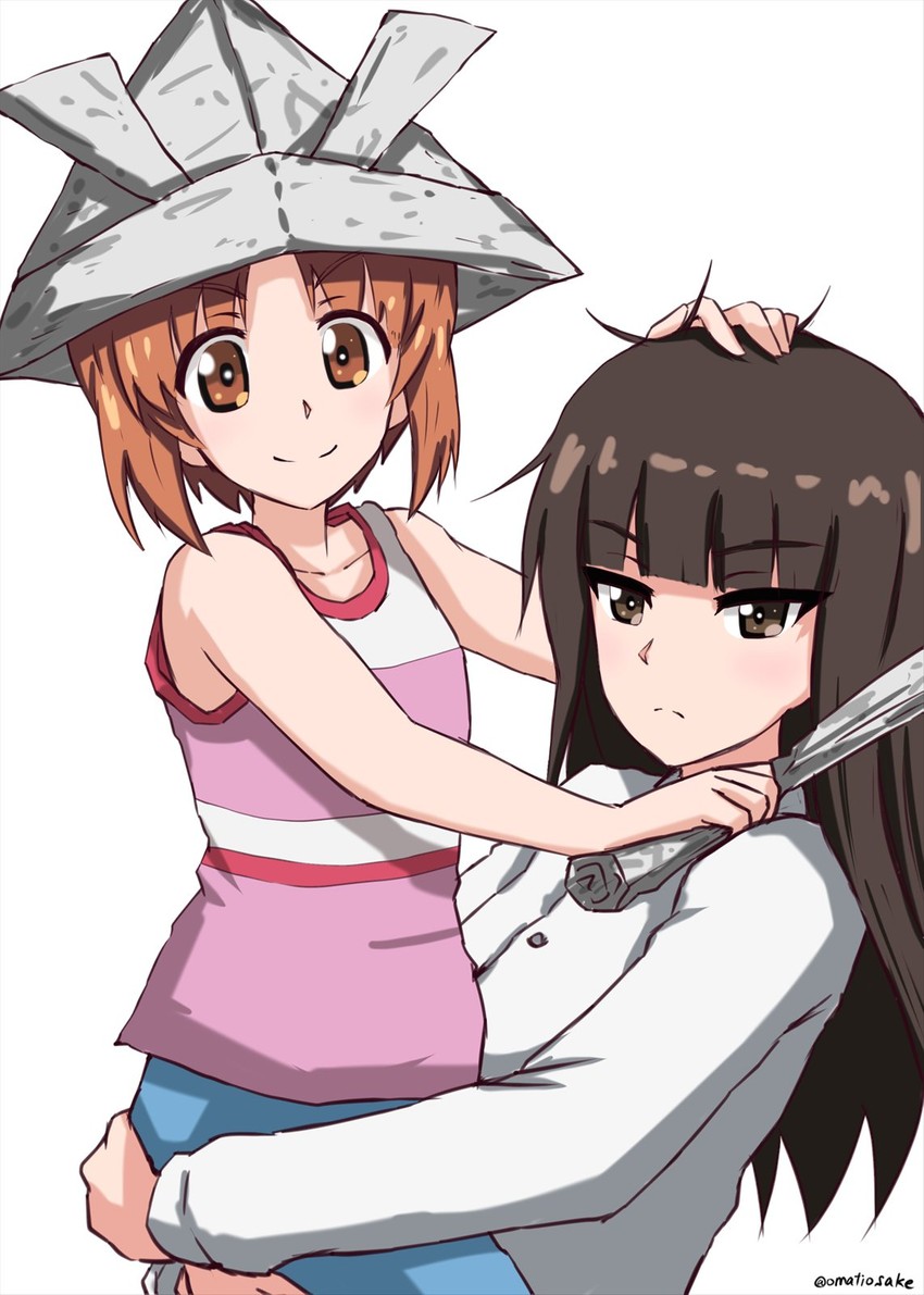 nishizumi miho and nishizumi shiho (girls und panzer) drawn by omachi_(slabco)