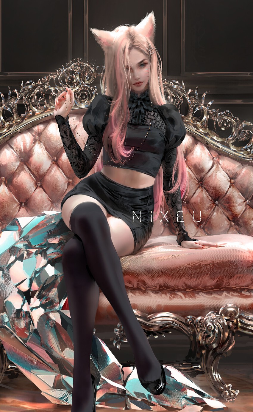 ahri, k/da all out ahri, and the baddest ahri (league of legends) drawn by nixeu