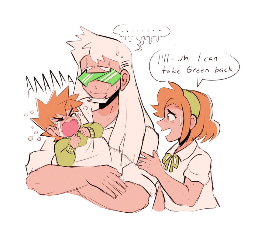 blue oak, daisy oak, and grand oak (pokemon and 2 more) drawn by soulsilvers