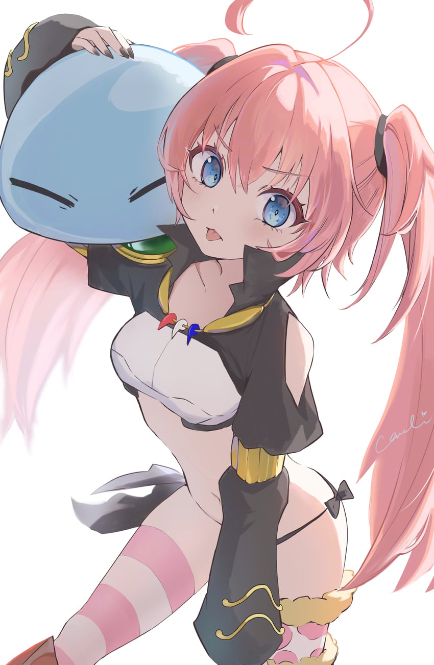 milim nava and rimuru tempest (tensei shitara slime datta ken) drawn by cauli