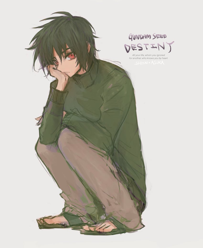 shinn asuka (gundam and 2 more) drawn by she_(morianosu)