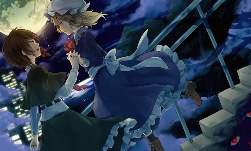 usami renko and maribel hearn (touhou) drawn by gensou_aporo