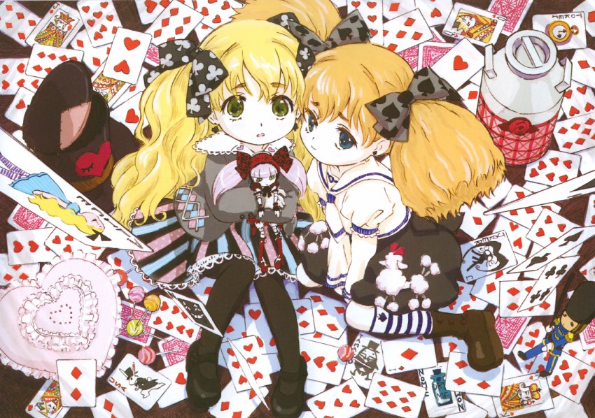 alice, white rabbit, cheshire cat, and humpty dumpty (alice's adventures in wonderland)