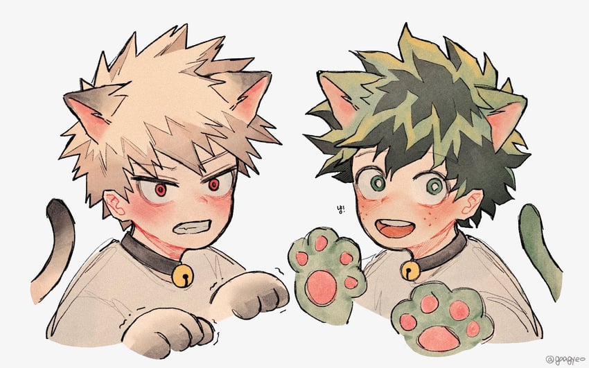 midoriya izuku and bakugou katsuki (boku no hero academia) drawn by ...