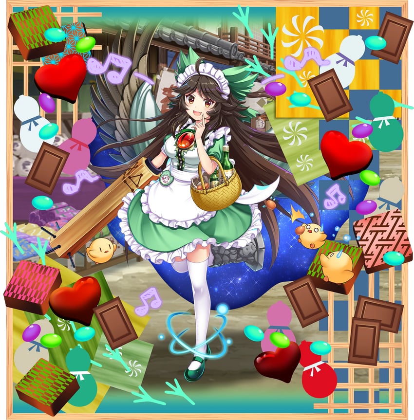 reiuji utsuho (touhou and 1 more) drawn by rotte_(1109)