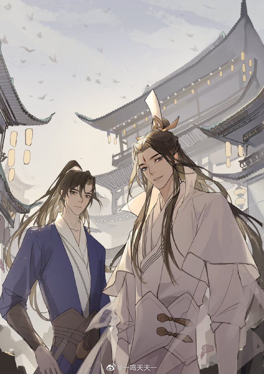 yan zhengming and cheng qian (liu yao) drawn by mingtiantian