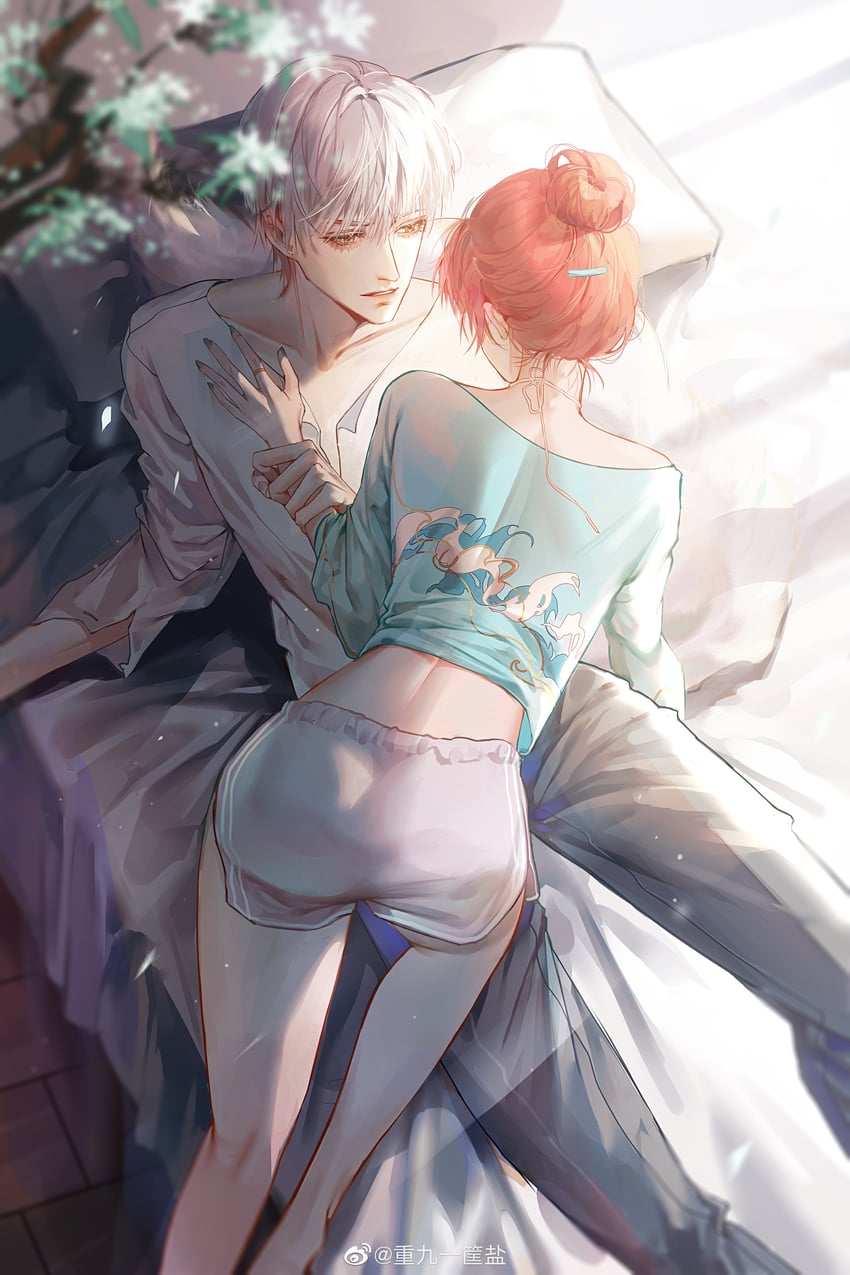 protagonist and qi sili (light and night love) drawn by chongjiu_yi_kuang_yan