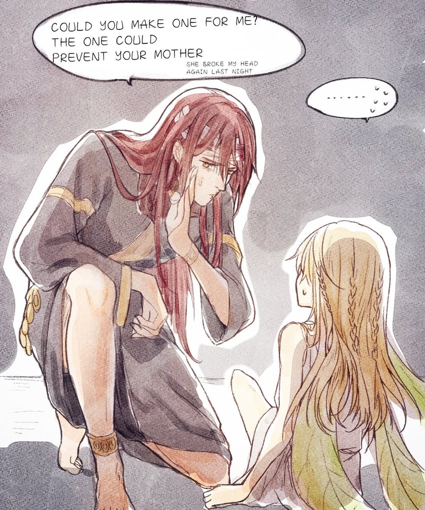miquella and radagon of the golden order (elden ring) drawn by bai_rui