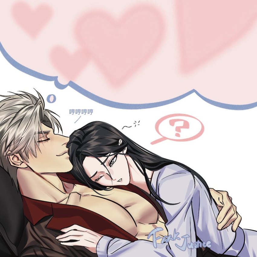 protagonist and sylus (love and deepspace) drawn by shinkaifuyuki