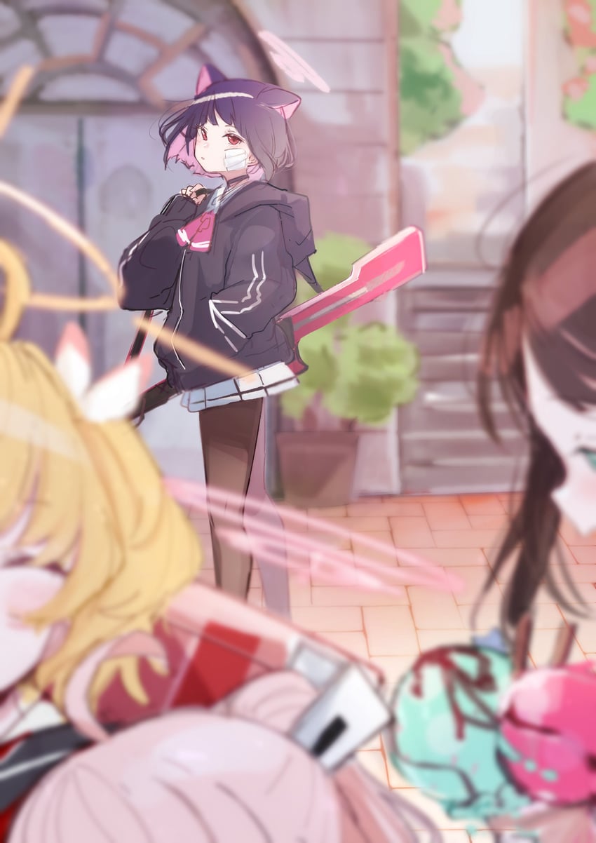 kazusa, natsu, yoshimi, and airi (blue archive) drawn by utsusumi_kio