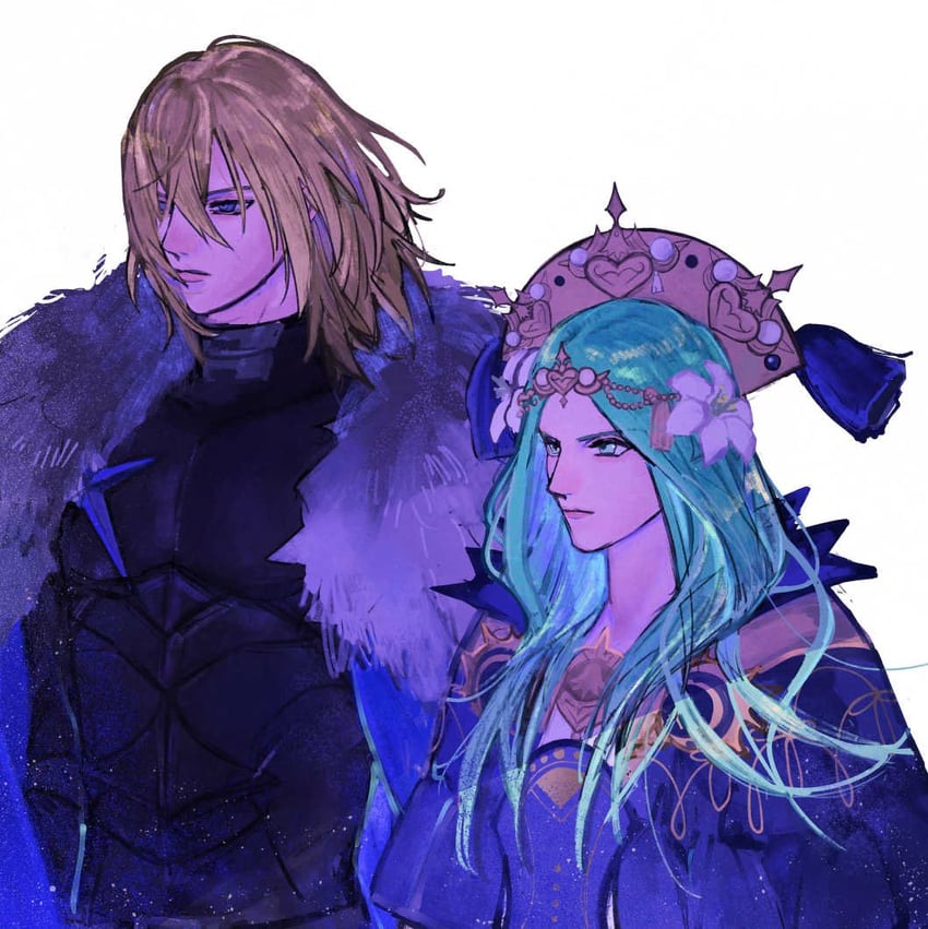 dimitri alexandre blaiddyd and rhea (fire emblem and 1 more) drawn by sevenney