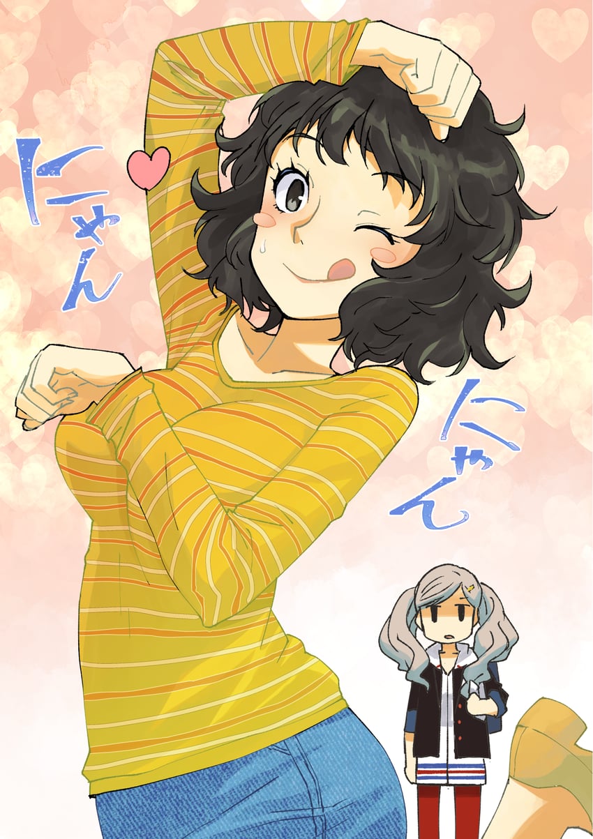 takamaki anne and kawakami sadayo (persona and 1 more) drawn by muramasa_mikado