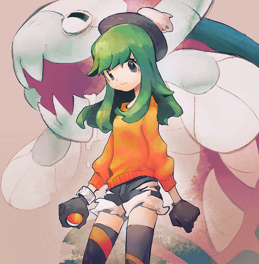 gloria and dracovish (pokemon and 1 more) drawn by arlmuffin
