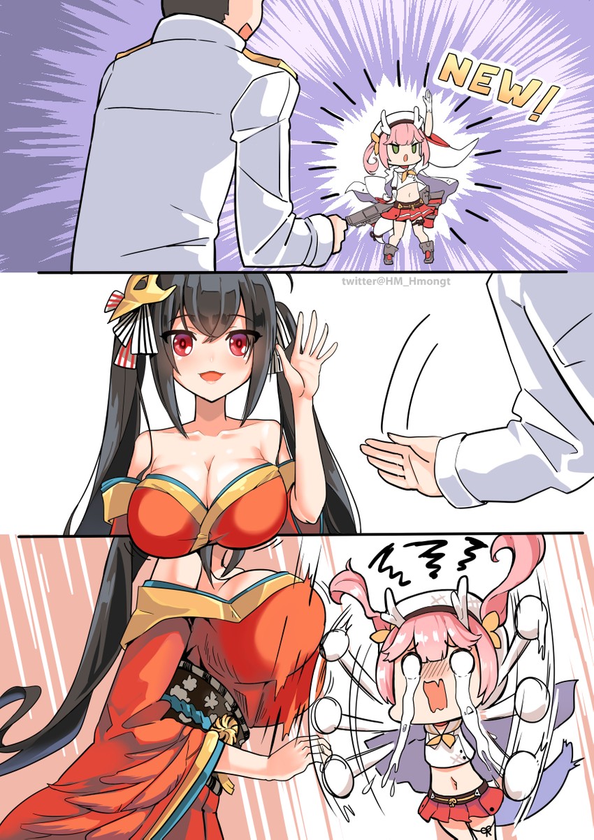 taihou, commander, and ryuujou (azur lane) drawn by hm_(hmongt)