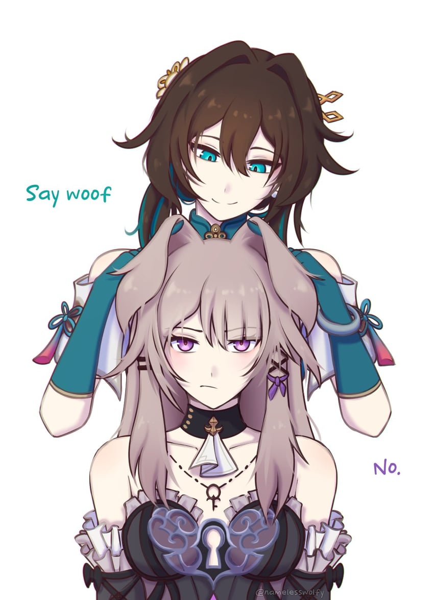 herta, the herta, and ruan mei (honkai and 1 more) drawn by namelesswolf
