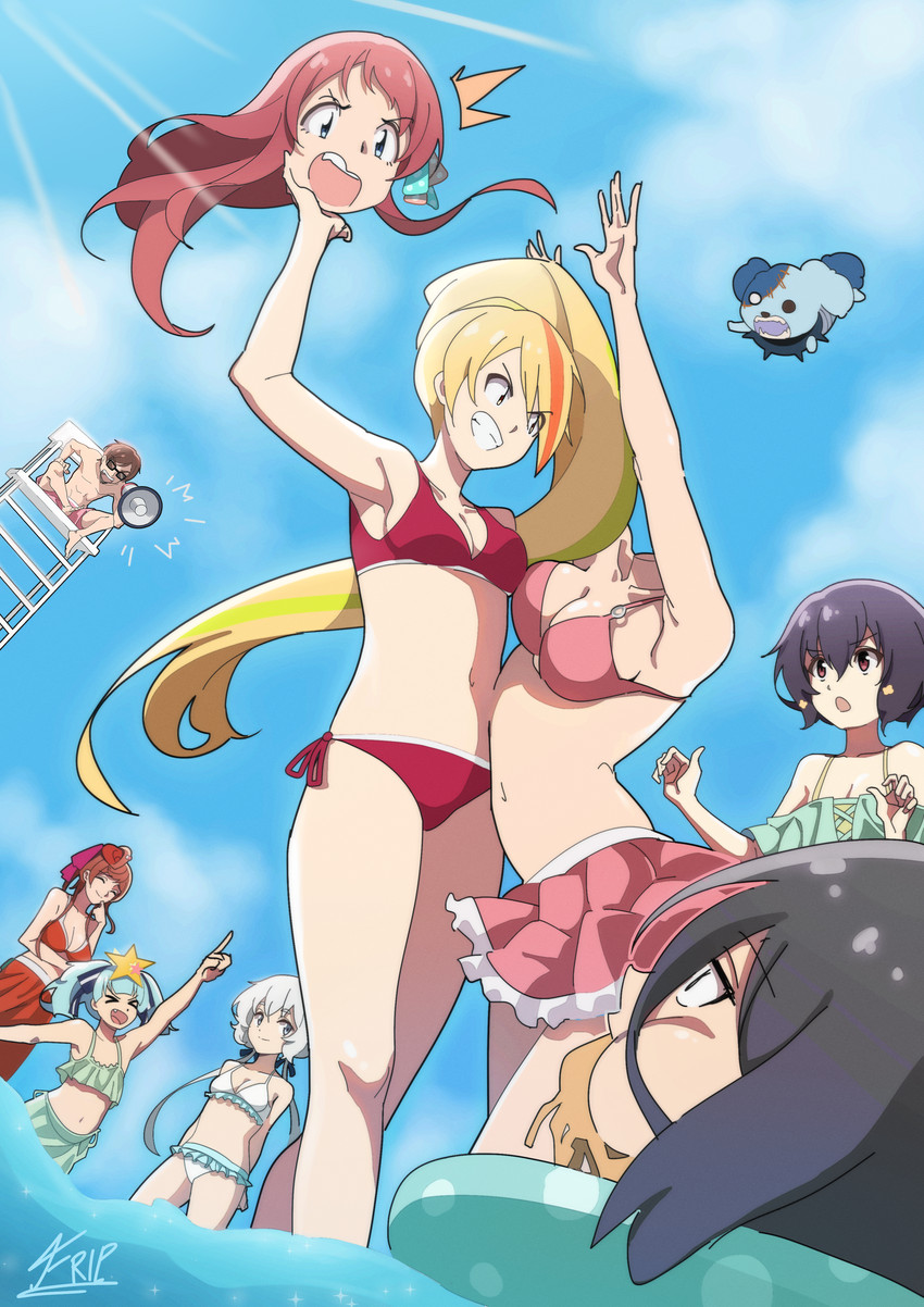 konno junko, minamoto sakura, mizuno ai, nikaidou saki, hoshikawa lily, and 4 more (zombie land saga) drawn by sleepy_frippy