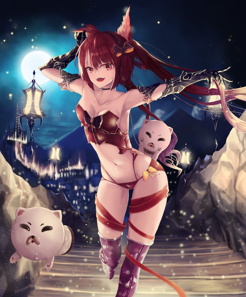 cerberus, mimi, and coco (shingeki no bahamut) drawn by nekobell