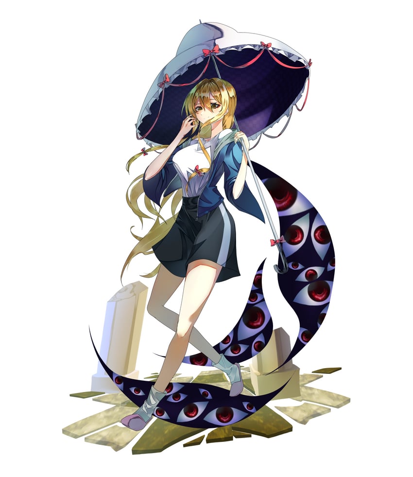 yakumo yukari and sans (touhou and 2 more) drawn by fumaru22