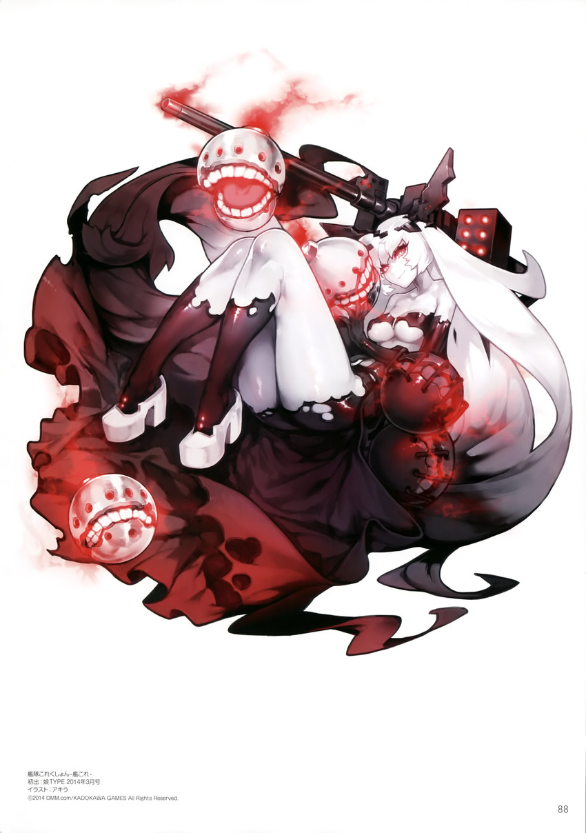 floating fortress and anchorage princess (kantai collection and 1 more) drawn by akira_(kadokawa)