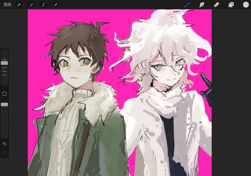komaeda nagito and hinata hajime (danganronpa and 1 more) drawn by tingyu334
